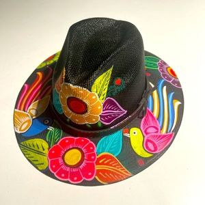 Hand Painted Floral Hat